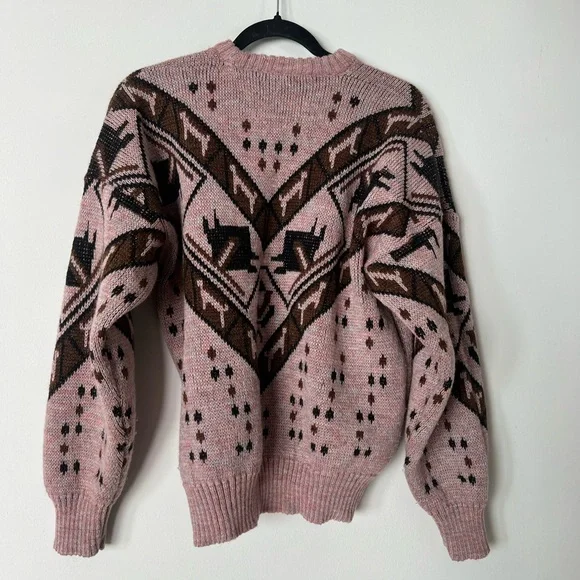 Vintage Geometric 85% Wool Sweater Made In Peru Host Pick 🥳🎊🎉 - Picture 7 of 10